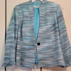 Teal blazer Jones studio